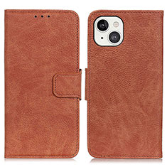 Funda de Cuero Cartera con Soporte Carcasa L27 para Apple iPhone 13 Marron