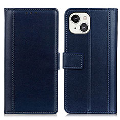 Funda de Cuero Cartera con Soporte Carcasa L28 para Apple iPhone 13 Azul