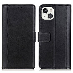 Funda de Cuero Cartera con Soporte Carcasa L28 para Apple iPhone 13 Mini Negro