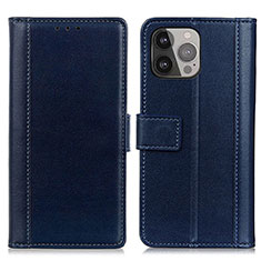 Funda de Cuero Cartera con Soporte Carcasa L28 para Apple iPhone 13 Pro Azul