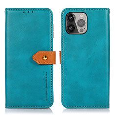 Funda de Cuero Cartera con Soporte Carcasa L29 para Apple iPhone 13 Pro Azul