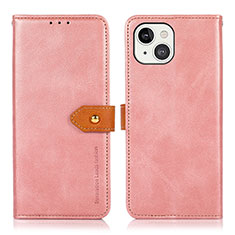 Funda de Cuero Cartera con Soporte Carcasa L29 para Apple iPhone 15 Oro Rosa