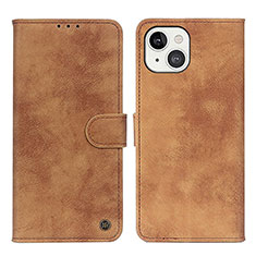 Funda de Cuero Cartera con Soporte Carcasa L30 para Apple iPhone 14 Marron