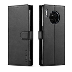 Funda de Cuero Cartera con Soporte Carcasa LC1 para Huawei Nova 8i Negro