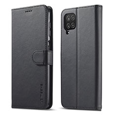 Funda de Cuero Cartera con Soporte Carcasa LC1 para Samsung Galaxy A22 4G Negro