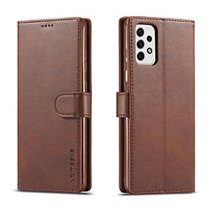 Funda de Cuero Cartera con Soporte Carcasa LC1 para Samsung Galaxy A23 4G Marron