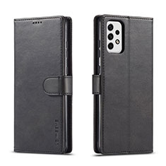 Funda de Cuero Cartera con Soporte Carcasa LC1 para Samsung Galaxy A23 4G Negro