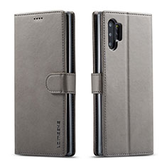 Funda de Cuero Cartera con Soporte Carcasa LC1 para Samsung Galaxy A32 4G Gris