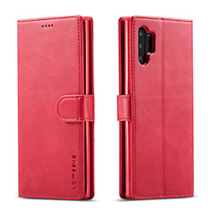 Funda de Cuero Cartera con Soporte Carcasa LC1 para Samsung Galaxy M32 5G Rosa Roja