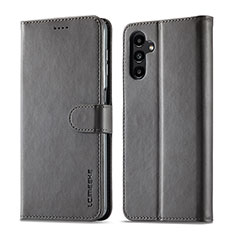 Funda de Cuero Cartera con Soporte Carcasa LC1 para Samsung Galaxy M44 5G Gris