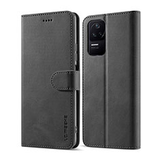 Funda de Cuero Cartera con Soporte Carcasa LC1 para Xiaomi Poco F4 5G Negro