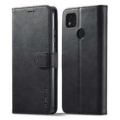 Funda de Cuero Cartera con Soporte Carcasa LC1 para Xiaomi Redmi 9 Activ Negro