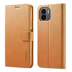 Funda de Cuero Cartera con Soporte Carcasa LC1 para Xiaomi Redmi A1 Marron Claro