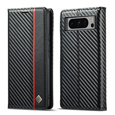 Funda de Cuero Cartera con Soporte Carcasa LC2 para Google Pixel 8 Pro 5G Negro