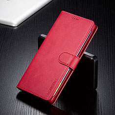 Funda de Cuero Cartera con Soporte Carcasa LC2 para Huawei Nova 8i Rosa Roja