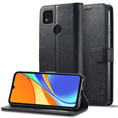 Funda de Cuero Cartera con Soporte Carcasa LC2 para Xiaomi POCO C3 Negro