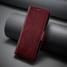 Funda de Cuero Cartera con Soporte Carcasa LC3 para Samsung Galaxy Z Fold5 5G Rojo