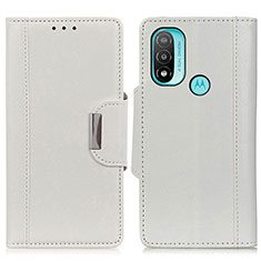 Funda de Cuero Cartera con Soporte Carcasa M01L para Motorola Moto E20 Blanco