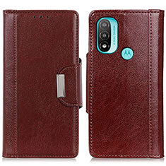 Funda de Cuero Cartera con Soporte Carcasa M01L para Motorola Moto E20 Marron