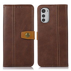 Funda de Cuero Cartera con Soporte Carcasa M01L para Motorola Moto E32 Marron