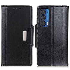 Funda de Cuero Cartera con Soporte Carcasa M01L para Motorola Moto Edge (2021) 5G Negro