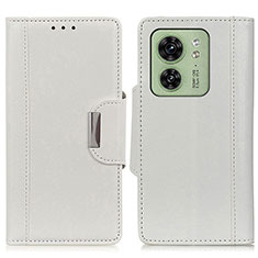 Funda de Cuero Cartera con Soporte Carcasa M01L para Motorola Moto Edge (2023) 5G Blanco