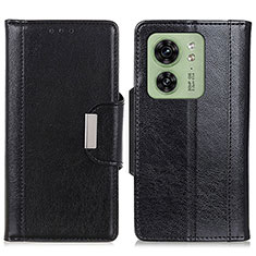 Funda de Cuero Cartera con Soporte Carcasa M01L para Motorola Moto Edge (2023) 5G Negro