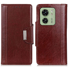 Funda de Cuero Cartera con Soporte Carcasa M01L para Motorola Moto Edge 40 5G Marron