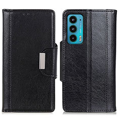 Funda de Cuero Cartera con Soporte Carcasa M01L para Motorola Moto Edge Lite 5G Negro