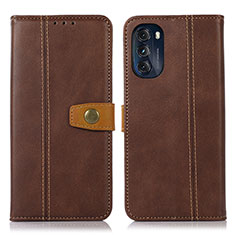 Funda de Cuero Cartera con Soporte Carcasa M01L para Motorola Moto G 5G (2022) Marron