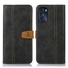 Funda de Cuero Cartera con Soporte Carcasa M01L para Motorola Moto G 5G (2022) Negro