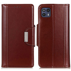 Funda de Cuero Cartera con Soporte Carcasa M01L para Motorola Moto G50 5G Marron