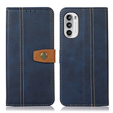 Funda de Cuero Cartera con Soporte Carcasa M01L para Motorola MOTO G52 Azul