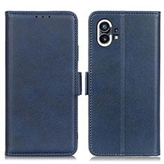 Funda de Cuero Cartera con Soporte Carcasa M01L para Nothing Phone 1 Azul