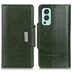 Funda de Cuero Cartera con Soporte Carcasa M01L para OnePlus Nord 2 5G Verde