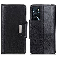 Funda de Cuero Cartera con Soporte Carcasa M01L para Oppo A16s Negro