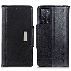 Funda de Cuero Cartera con Soporte Carcasa M01L para Oppo A53s 5G Negro