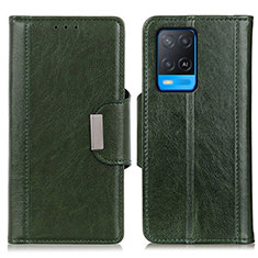 Funda de Cuero Cartera con Soporte Carcasa M01L para Oppo A54 4G Verde