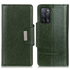 Funda de Cuero Cartera con Soporte Carcasa M01L para Oppo A55 5G Verde