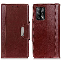 Funda de Cuero Cartera con Soporte Carcasa M01L para Oppo F19 Marron