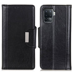 Funda de Cuero Cartera con Soporte Carcasa M01L para Oppo F19 Pro Negro