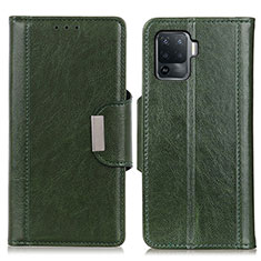 Funda de Cuero Cartera con Soporte Carcasa M01L para Oppo F19 Pro Verde