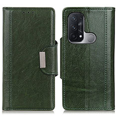 Funda de Cuero Cartera con Soporte Carcasa M01L para Oppo Reno5 A Verde