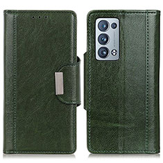 Funda de Cuero Cartera con Soporte Carcasa M01L para Oppo Reno6 Pro 5G Verde