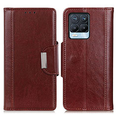 Funda de Cuero Cartera con Soporte Carcasa M01L para Realme 8 4G Marron