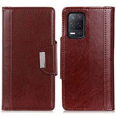 Funda de Cuero Cartera con Soporte Carcasa M01L para Realme Q3i 5G Marron