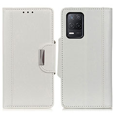 Funda de Cuero Cartera con Soporte Carcasa M01L para Realme V13 5G Blanco