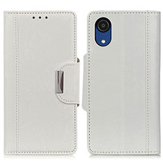 Funda de Cuero Cartera con Soporte Carcasa M01L para Samsung Galaxy A03 Core Blanco