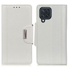 Funda de Cuero Cartera con Soporte Carcasa M01L para Samsung Galaxy M32 4G Blanco