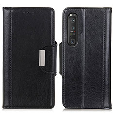 Funda de Cuero Cartera con Soporte Carcasa M01L para Sony Xperia 1 III Negro